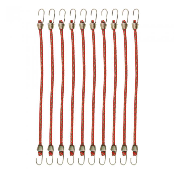 INFINAUTO ラテックスミニロープ荷物ロープ25cmオレンジ10個入り