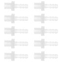 INFINAUTO プラスチックホースバーブフィッティング 5/32"バーブM8外部スレッドアダプターコネクターPPクリア 10個
