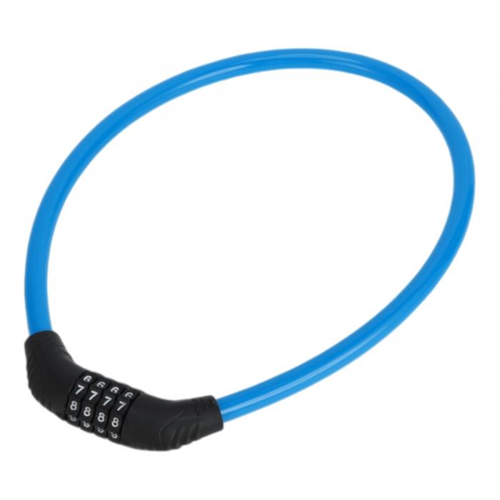 Hihaha 自転車用ロック / マウンテンバイクロードバイク用セキュリティケーブルロック / リセット可能な4桁の組み合わせチェーンバイクロ ック スチール銅製 64cm / 1個 ブルー