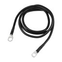 TUCKBOLD 車両用マリンバッテリーインバーターケーブル 8 AWG 5/16"-3/8" 4ft 頑丈 | バッテリーカッパーワイヤー ブラック 1本