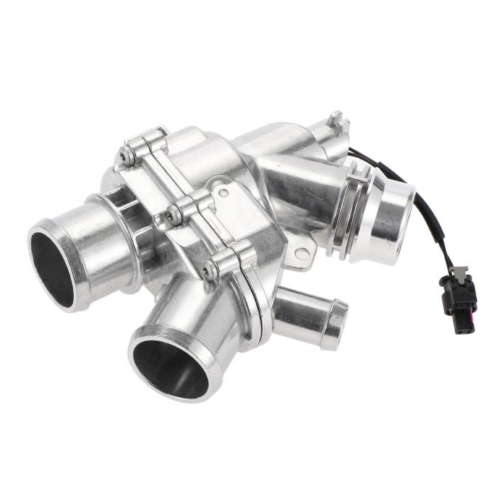 A ABSOPRO Land Roverに対応ディスカバリー2017 2020用のエンジン冷却サーモスタットハウジングアセンブリ アルミニウム合金シルバートーン耐久性