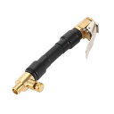 A ABSOPRO タイヤインフレーターエクステンションチューブ 耐久性 3.94インチ M8x0.8 8mm ID エアポンプ 延長ホースアダプター タイヤバルブ用のデフレータブルラバーブラック 1個(2)