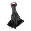 TUCKBOLD VWに対応ボーラ用6速マニュアルシフトノブとブーツカバーNo.1J0711113EG | ギアボックススティックシフターレバーノブ ブラックレ...