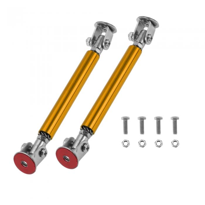 Partuto 2個7.5cm/2.95inカースプリッターサポートロッド調整可能なフロントリアバンパーリップスプリッターストラットロッドタイサポートバー アルミニウム合金ゴールド