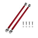 Partuto 2個20cm/7.87inカースプリッターサポートロッド調整可能なフロントリアバンパーリップスプリッターストラットロッドタイサポートバー アルミ...