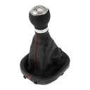 Partuto カバー付き5段階マニュアルギアシフトノブNo.1T0711113R - VWに対応 Caddy 04-09用のカーシフトレバーノブカバー - プ...
