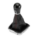 Partuto カバー付き5速マニュアルギアシフトノブNo.6R0711113T - VWに対応 Polo 09-14用のカーシフトレバーノブ - プラスチック...