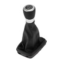 Partuto 5段階マニュアルギアシフトノブ付きカバー - Fordに対応ギャラクシー2005-2006用のカーシフトレバーノブとカバー - プラスチック製フ...
