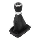 Partuto 6段階マニュアルギアシフトノブ付きカバー - Fordに対応ギャラクシー2005-2006用のカーシフトレバーノブとカバー - プラスチック製フ...