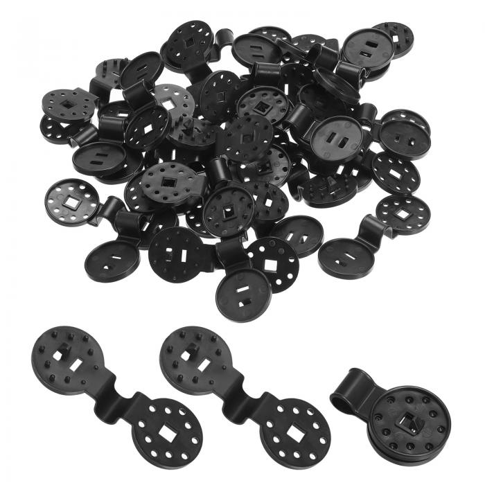 PATIKIL 100個 シェードクロスクリップ 耐久性 プラスチック ロックグリ ップ サンシェード 中型 固定..