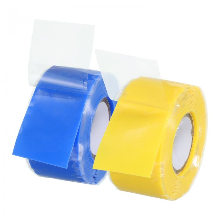 PATIKIL ハンドル用グリップテープ 1"x10ft 2ロール 自己融着シリコンテープ 自転車ハンドル プルアッ..