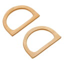 PATIKIL 木製D字型バッグハンドル 2個 木製ハンドバッグハンドル 交換用ハンドバッグハンドル DIY 手作りビーチバッグ ストローハンドバッグ ハンドバ...