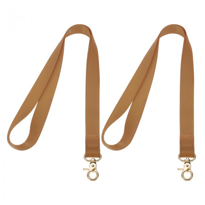 PATIKIL ネックストラップ 2セット ロングIDバッジストラップ ロブスタークラ スプ付き 教師用 女性 男性 キーチェーン ストラップ 財布 キー IDカード ホイッスル用 ブ ラウン