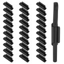 PATIKIL デスク用ペンホルダー 30個入りの粘着性ペンホルダーシリコン製ペンホルダー 教室用オフィスアクセサリー教師用品 黒