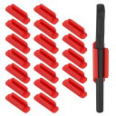 PATIKIL デスク用ペンホルダー 20個入りの粘着性ペンホルダーシリコン製ペンホルダー 教室用オフィスアクセサリー教師用品 赤