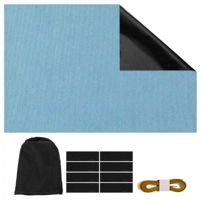 PATIKIL ポータブル黒アウトカーテン 1セット79 x 59" ポリエステル熱窓ドレープ100％遮光率 屋根裏部..