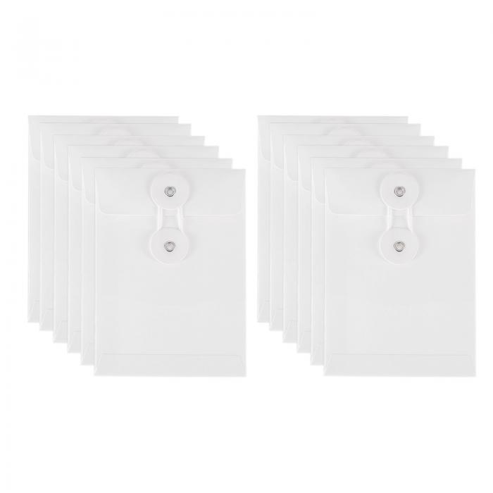 PATIKIL 12個のクラフト紙封筒 ストリングタイクロージャー付き 5.5 x 4