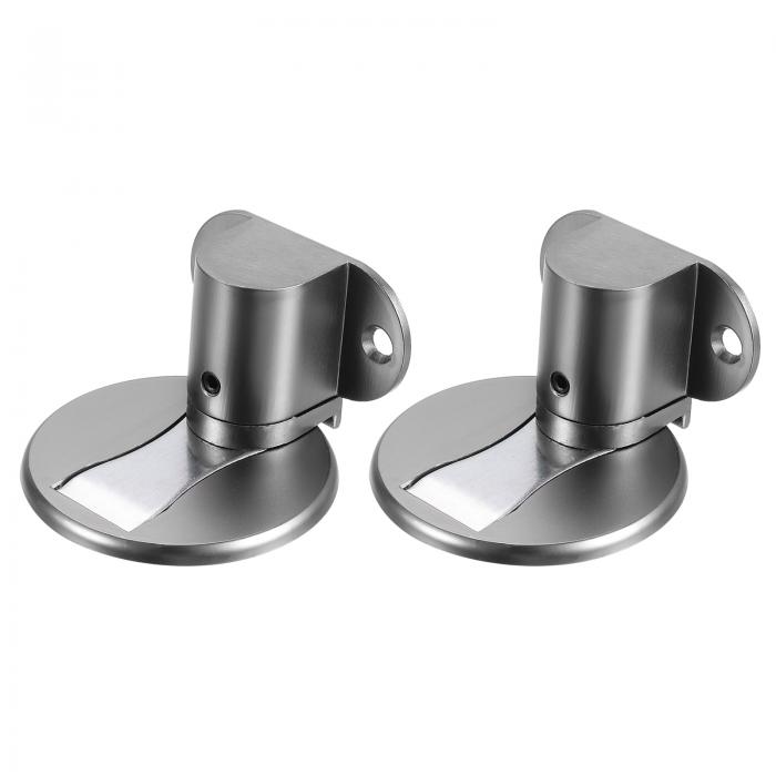 PATIKIL 透明なマグネットドアストップ 2個セット ドリル不要 調整可能なフロアマウントドアストップホ..