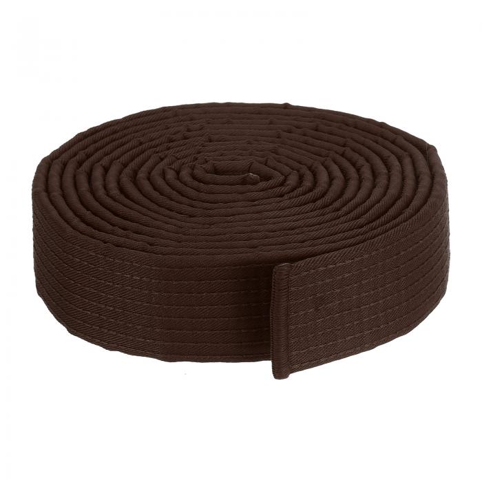 PATIKIL テコンドー有段者用カラー ランキングベルト 1.6"x11.2Ft 3.4m 綿製武道柔道空手ベルト コーチ指導練習用 茶色