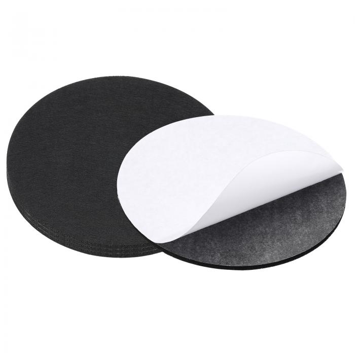 PATIKIL フェルト家具パッド ランプベースフェルト 丸型 ソフト粘着 滑り止め 傷防止 裏地付き フェルトフロアプロテクター ランプ家具 DIY クラフト用 黒 直径190 mm 厚さ5 mm 4個