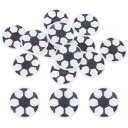 PATIKIL 23 mm アイロンパッチ 12個入り フットボールパッチ ホットメルト接着剤付き刺繍アップリケ 衣類 装飾 バックパック ジーンズ 帽子用 ホワイト