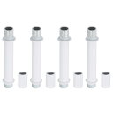 PATIKIL ストレートパイプランプステムロッドキット 4セットM10炭素鋼60mm(2.36