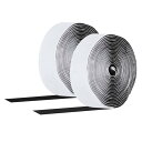PATIKIL 1" x 9ft フックアンドループストリップ 1セットロール 強力なテープ 両面粘着性スティッキーファスナー 背面マウントテープ ホームまたはオフィスでの使用 屋内外での使用 黒