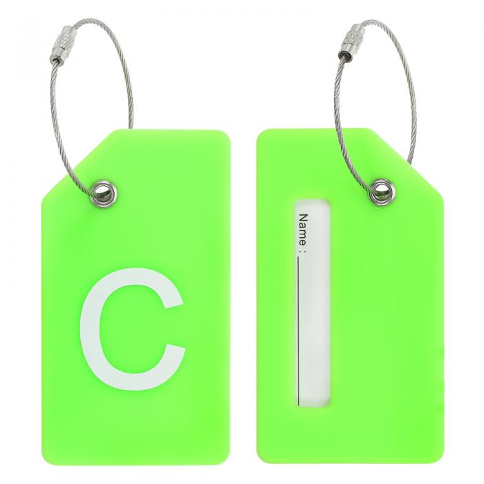 【期間限定10％OFF】PATIKIL 初期荷物タグ 2個のシリコンスーツケースタグ識別子IDカードホルダー独特..