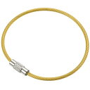 PATIKIL 150 mm ワイヤーキーチェーンケーブル 12個 ステンレススチール キーリングケーブル 大型キーリング キーチェーンループ 荷物タグ キーリング カードの吊り下げ用 イェロー