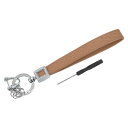 PATIKIL レザーリストレットキーチェーン キーチェーンホルダーキーフォブリ ストバンド 5つ キーリングと紛失防止Dリング付き 男性用女性用財布車キー用 ...