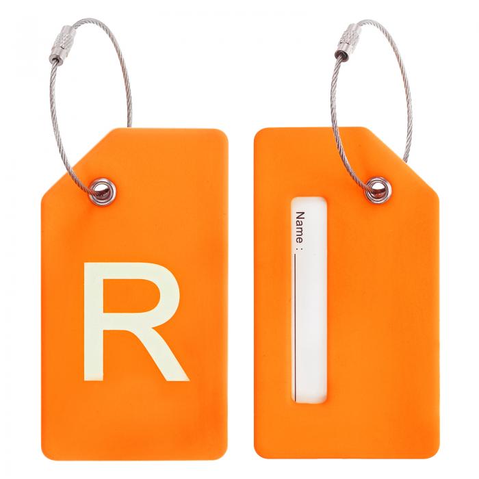 【期間限定10％OFF】PATIKIL 初期荷物タグ 2個のシリコンスーツケースタグ識別子IDカードホルダー ステ..