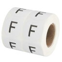 PATIKIL レターF在庫ラベル 1" 大文字ステッカー自己粘着丸い円形コーディングドットラベル(2ロール/合計1000個)収納用