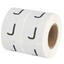 PATIKIL レターJ在庫ラベル 1" 大文字ステッカー自己粘着丸い円形コーディングドットラベル(2ロール/合計1000個)収納用