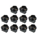 PATIKIL T10 ねじれロックソケット 10個 計器パネル ダッシュライト電球ベース ランプホルダーウェッジ 168 194電球用 車のゲージク ラスター 機器パネルインジケーター
