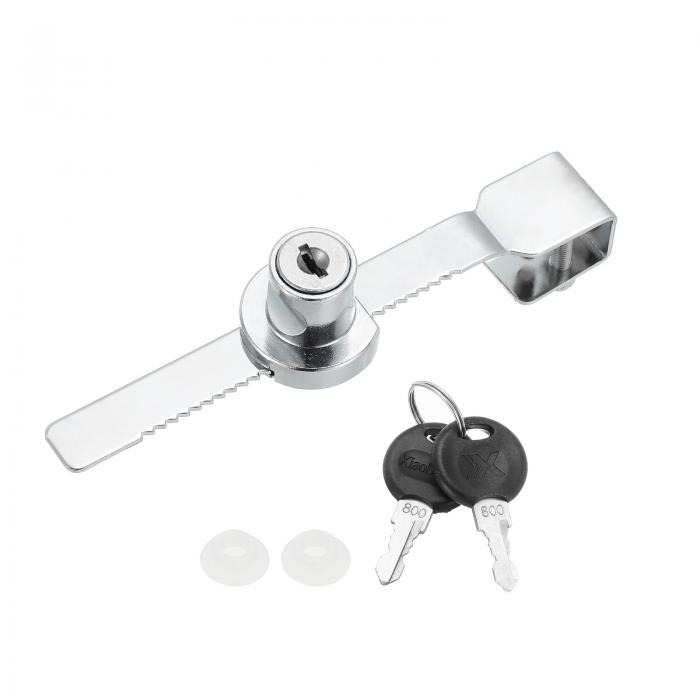 PATIKIL スライドガラスドアラチェットロック 143x14 mm 1個 同じキーのショーケースディスプレイセキ..