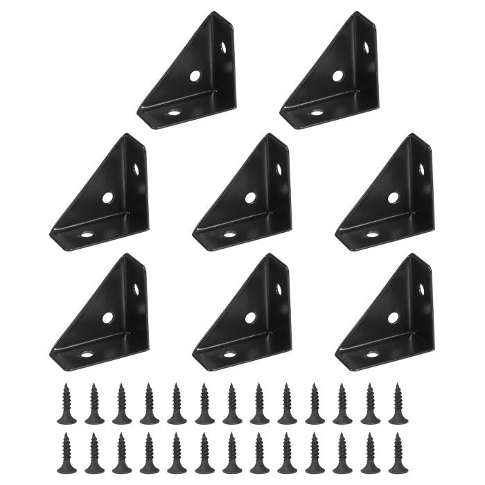 PATIKIL コーナーブ ラケット 1.5 x 1.5インチ 8個 三角形シェルフブ ラケット ジョイント 右角ブ ラケ..