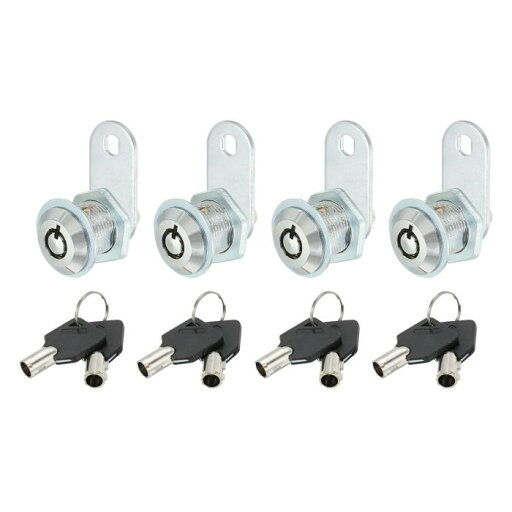 PATIKIL キャビネットカムロック キー付き 4個入り 4/5"(20mm) キーが異なるカムロックシリンダー 亜鉛合金クロム引き出しロック チューブ状カム 引き出しキャビネット用 取り外し可能なキー PATIKIL キャビネットカムロック キー付き 4個入り 4/5"(20mm) キーが異なるカムロックシリンダー 亜鉛合金クロム引き出しロック チューブ状カム 引き出しキャビネット用 取り外し可能なキー