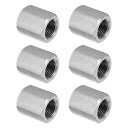 PATIKIL M12 x 1ピッチ 304 ステンレススチール 六角カップリングナット 6個 20mm/ 0.8