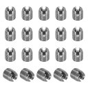PATIKIL セルフタッピングスレッドインサート 20個 M3 x M5 x 5mm 303ステンレス鋼スレッドアダプターレデューサースロットドスクリュー修理インサートナットスリーブ(3)