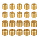 PATIKIL M14xM12x10 mm M12xM10x10 mm ネジレデューシングナットインサート 20個 オス-メス細目ねじアダプター 修理インサートパイプ継手 ねじレデューサー 1 mmピッチ(3)