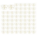 PATIKIL かわいいペーパークリップ 60個 蝶 形 ペーパークリップ 金属製 面白いブックマーク プランナークリップ ホームオフィス用デスクファイル整理用クランプ ウェディングデコレーション