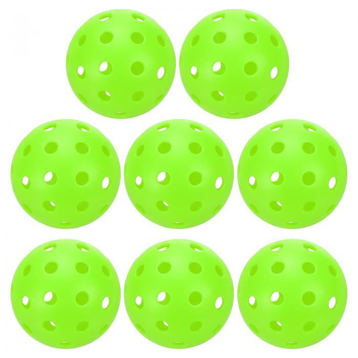 PATIKIL アウトドアピクルボールボール40穴ピクルボール8パックアマチュア向け屋内外スポーツ用 緑