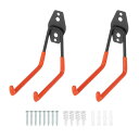 PATIKIL ガレージフック ヘビーデューティ 2個セット ユーティリティ収納フック 壁掛けフック バルクアイテム 自転車 はしご 庭用(レッド) 60 x 130 x 130ミリメートル