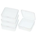 PATIKIL 3.7x3.7x1.4インチネイルチャームオーガナイザー 4個のクラフトオーガナイザーと収納ボックスグリッドクリアプラスチックオーガナイザーボックスビーズオーガナイザーアートクラフトジ ュエリーフィッシングツール 透明