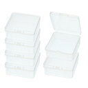 PATIKIL 3.3x3.3x1.4インチのネイルチャームオーガナイザー 6個のクラフトオーガナイザーと収納ボックスグリッドクリアプラスチックオーガナイザーボックスビーズオーガナイザーアートクラフトジ ュエリーフィッシングツール 透明