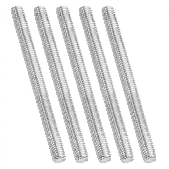 PATIKIL 3/8"-16 UNC 304ステンレス鋼全ねじロッド 5個4.7"長さ長ねじスクリュー右巻きスレッド全ねじロッドスタッドアンカーボルト クランプ ハンガー Uボルト用