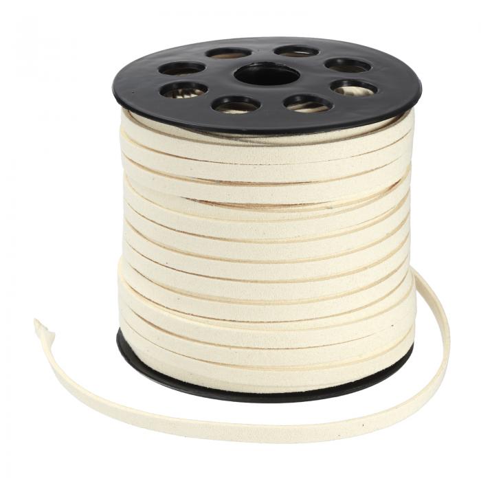 PATIKIL 5mmフェイクスエードレザーコード ブレスレットネックレスビーズ作りDIYクラフト用 レザーレースストリング ミルキーホワイト