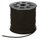 PATIKIL 100ヤード×2.6mmフェイクスエードレザーコード ブレスレットネックレスビーズ作りDIYクラフト用レザーレースストリング 黒色茶色