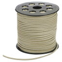 PATIKIL 100ヤード×2.6mmフェイクスエードレザーコード ブレスレットネックレスビーズ作りDIYクラフト用レザーレースストリング グレーホワイト