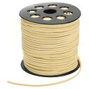 PATIKIL 100ヤード×2.6mmフェイクスエードレザーコード ブレスレットネックレスビーズ作りDIYクラフト用レザーレースストリング ライトホワイト
